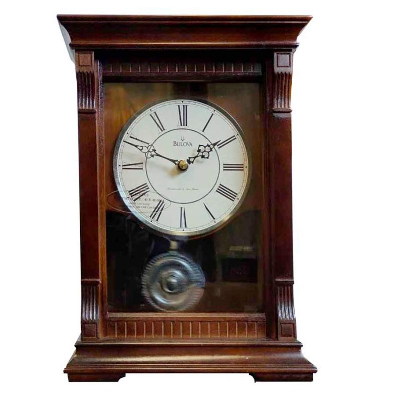 Настольные часы с боем и мелодией B7662 Dark Walnut Настольные часы с боем и мелодией B7662 Dark Walnut