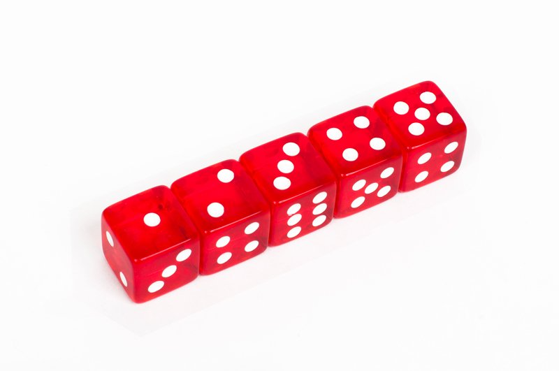 Кости игральные акриловые, 12 мм, 1шт Кости игральные акриловые, 12 мм, 1шт