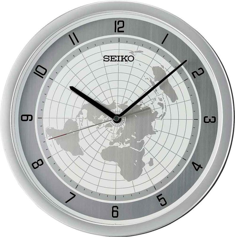 Кварцевые настенные часы SEIKO QXA814A с картой мира Кварцевые настенные часы SEIKO QXA814A с картой мира