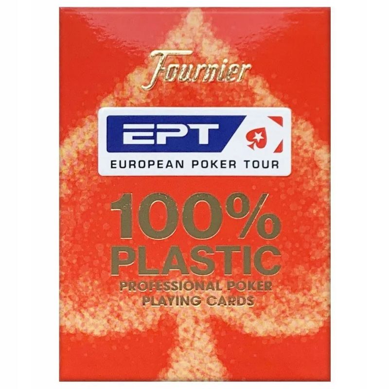 Карты для покера "Fournier EPT red" 100% пластик, Испания Карты для покера "Fournier EPT red" 100% пластик, Испания