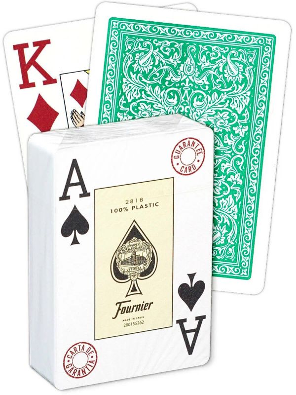 Карты "Fournier 2818 green" 100% пластик Карты "Fournier 2818 green" 100% пластик