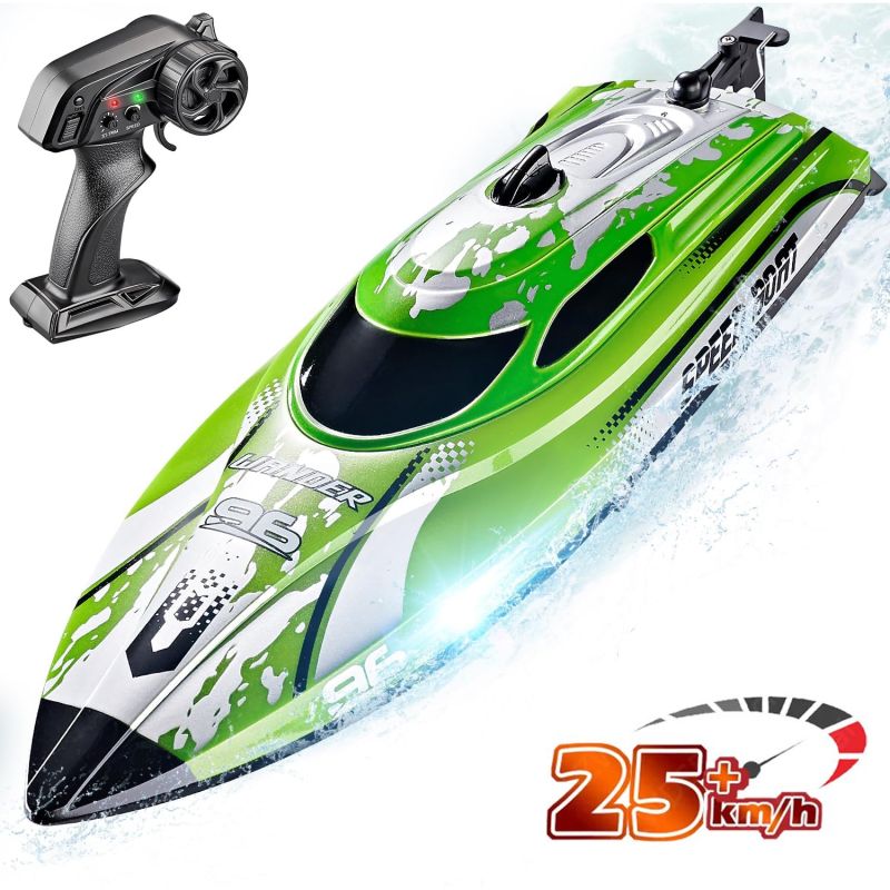 Радиоуправляемый катер Wander (30 см, LED, 25 км/ч) - HJ820-GREEN Радиоуправляемый катер Wander (30 см, LED, 25 км/ч) - HJ820-GREEN