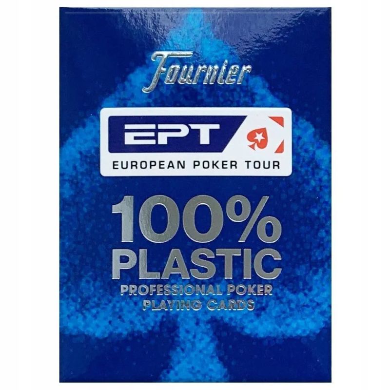 Карты для покера "Fournier EPT blue" 100% пластик, Испания Карты для покера "Fournier EPT blue" 100% пластик, Испания