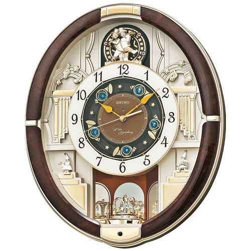 Настенные часы SEIKO QXM289BT с маятником и мелодией Настенные часы SEIKO QXM289BT с маятником и мелодией