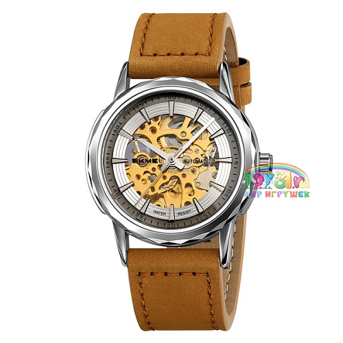 Skmei M035lsiltbn Silver/light Brown-leather Skmei M035lsiltbn Silver/light Brown-leather