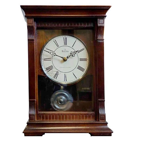Настольные часы с боем и мелодией B7662 Dark Walnut Настольные часы с боем и мелодией B7662 Dark Walnut
