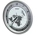 Кварцевые настенные часы SEIKO QXA814A с картой мира Кварцевые настенные часы SEIKO QXA814A с картой мира