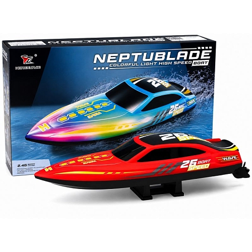 Радиоуправляемый катер NeptuBlade (25 км/ч, 32 см, 30 мин, 7 видов подсветки) - HJ826B-RED Радиоуправляемый катер NeptuBlade (25 км/ч, 32 см, 30 мин, 7 видов подсветки) - HJ826B-RED