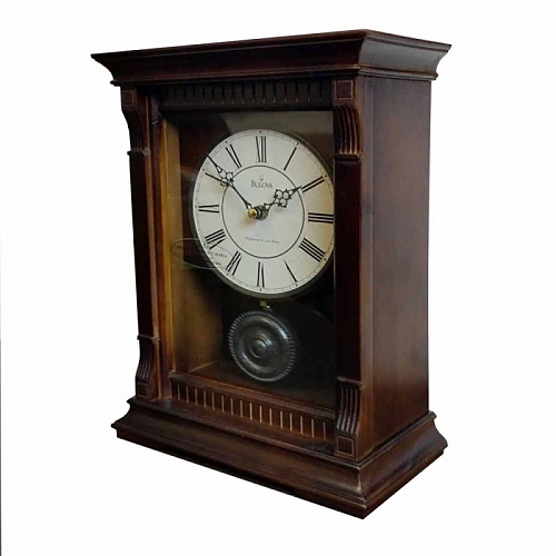 Настольные часы с боем и мелодией B7662 Dark Walnut Настольные часы с боем и мелодией B7662 Dark Walnut