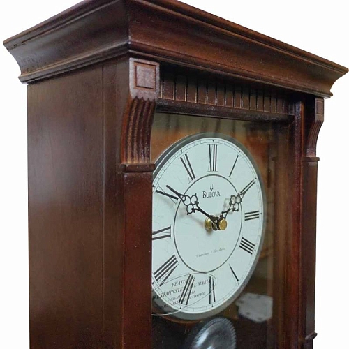 Настольные часы с боем и мелодией B7662 Dark Walnut Настольные часы с боем и мелодией B7662 Dark Walnut