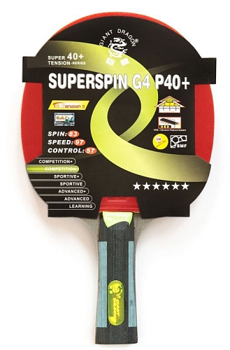 Теннисная ракетка Dragon Superspin 6 Star New (анатомическая) Теннисная ракетка Dragon Superspin 6 Star New (анатомическая)