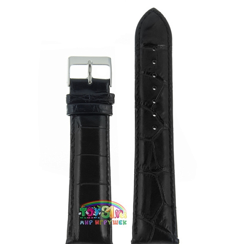 Nagata 22 Мм Чер Croco С Серебряной Застёжкой Nagata 22 Мм Чер Croco С Серебряной Застёжкой