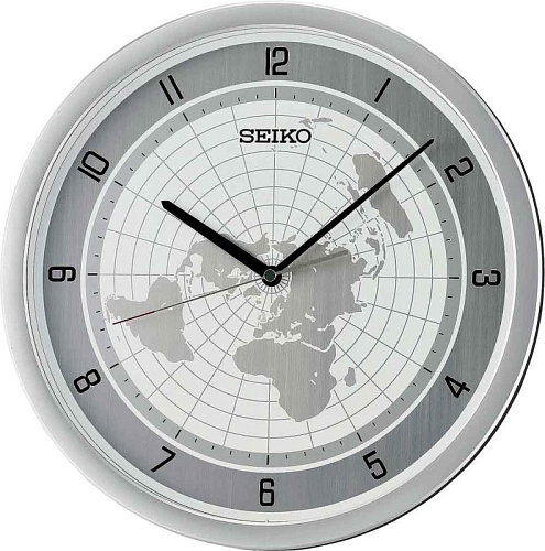 Кварцевые настенные часы SEIKO QXA814A с картой мира Кварцевые настенные часы SEIKO QXA814A с картой мира