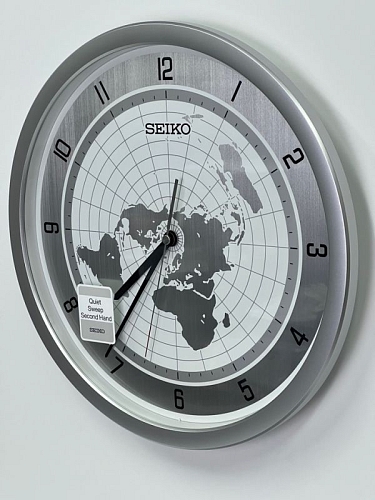 Кварцевые настенные часы SEIKO QXA814A с картой мира Кварцевые настенные часы SEIKO QXA814A с картой мира