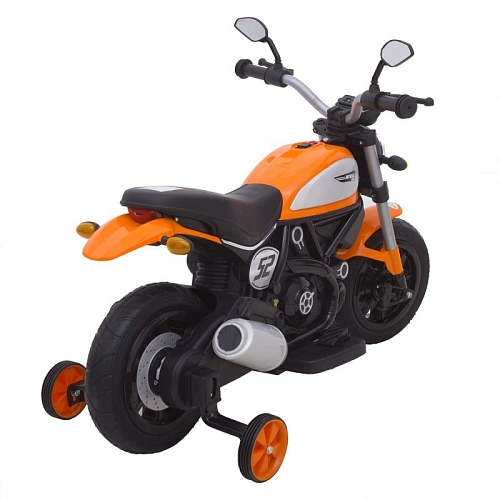 Детский мотоцикл Qike Чоппер оранжевый - QK-307-ORANGE Детский мотоцикл Qike Чоппер оранжевый - QK-307-ORANGE