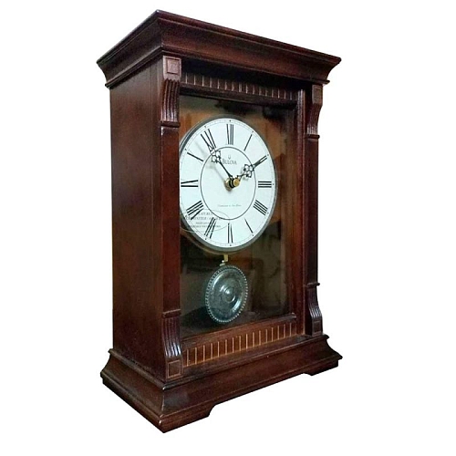 Настольные часы с боем и мелодией B7662 Dark Walnut Настольные часы с боем и мелодией B7662 Dark Walnut