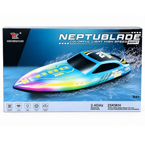 Радиоуправляемый катер NeptuBlade (25 км/ч, 32 см, 30 мин, 7 видов подсветки) - HJ826B-RED Радиоуправляемый катер NeptuBlade (25 км/ч, 32 см, 30 мин, 7 видов подсветки) - HJ826B-RED