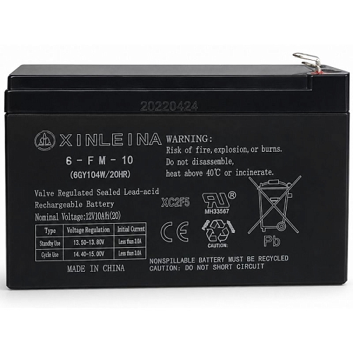 Аккумулятор XINLEINA 12V10Ah/20Hr - X-6FM10 Аккумулятор XINLEINA 12V10Ah/20Hr - X-6FM10
