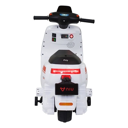 Детский электромотоцикл скутер с пультом управления NIU MQi+ Sport 12V - AHL012-WHITE Детский электромотоцикл скутер с пультом управления NIU MQi+ Sport 12V - AHL012-WHITE